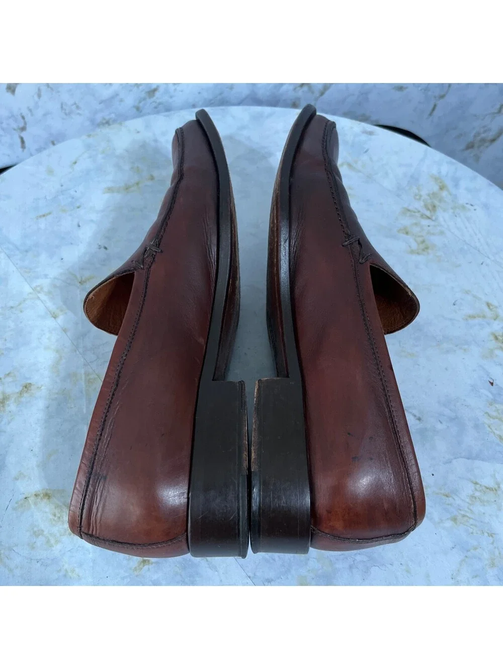 John Varvatos Italy Men's Size 10 Dress Shoes Brown Leather Moc Toe Loafers